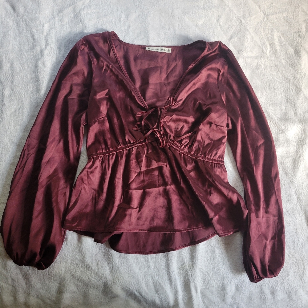 SOLD A&F Satin Babydoll Top